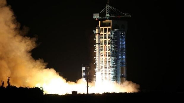 China's first quantum satellite prepared for launch in August 2016.